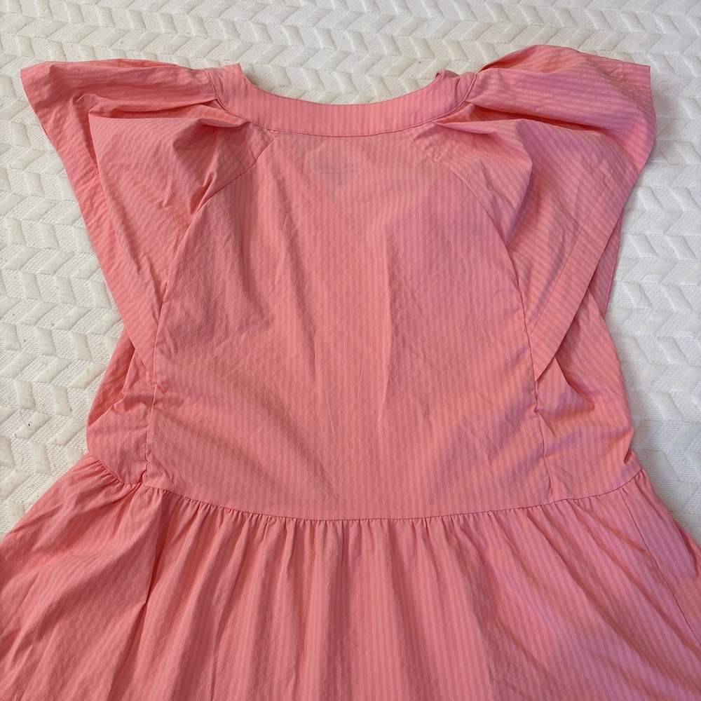 Vineyard Vines Harbor Tiered Ruffle Sleevelss Dress Tearose Size MED Feminine - Picture 5 of 9